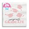 Big Dot of Happiness Pink Graduation Napkins, Congrats Graduate Supplies, Rose Gold Printing on White 3-Ply Paper Beverage Cocktail Napkins - 24 Count